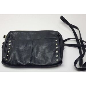 Mini Crossbody Bag Purse Black Gold Studs